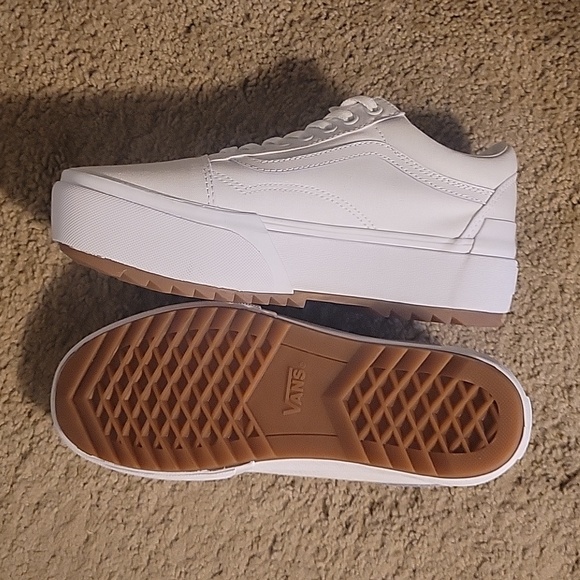White Vans Old Skool Platform - Picture 3 of 5